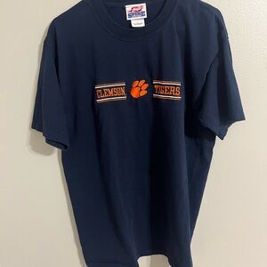 Clemson Tigers T Shirt Spike Black/Orange Sports Size Large Short Sleeve New